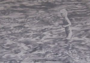 Badendes Mädchen - Bathing girl